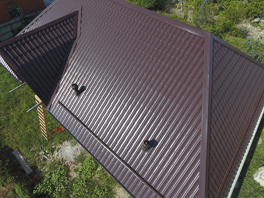 a brown galvalume steel roof
